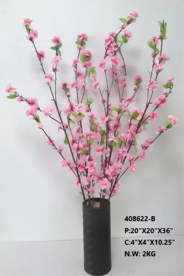 Diseño especial, decoración de Hotel, artesanía, forma de flor de melocotón, difusor de caña, PE, Sola seca, flor Artificial para ambientador